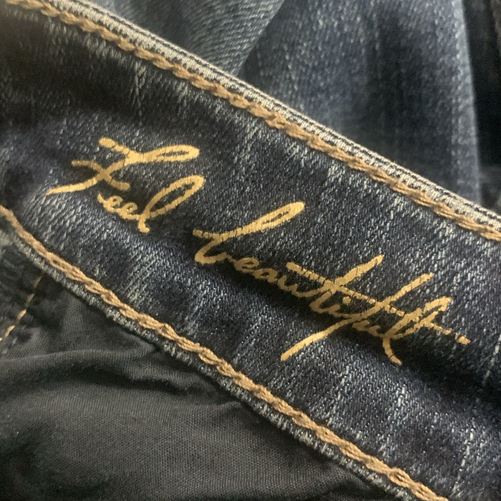 White House Black Market Dark Blue Stretch Denim Capri Crop Jean Pant Woman's 00 - Picture 9 of 9